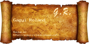 Gagyi Roland névjegykártya