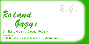 roland gagyi business card